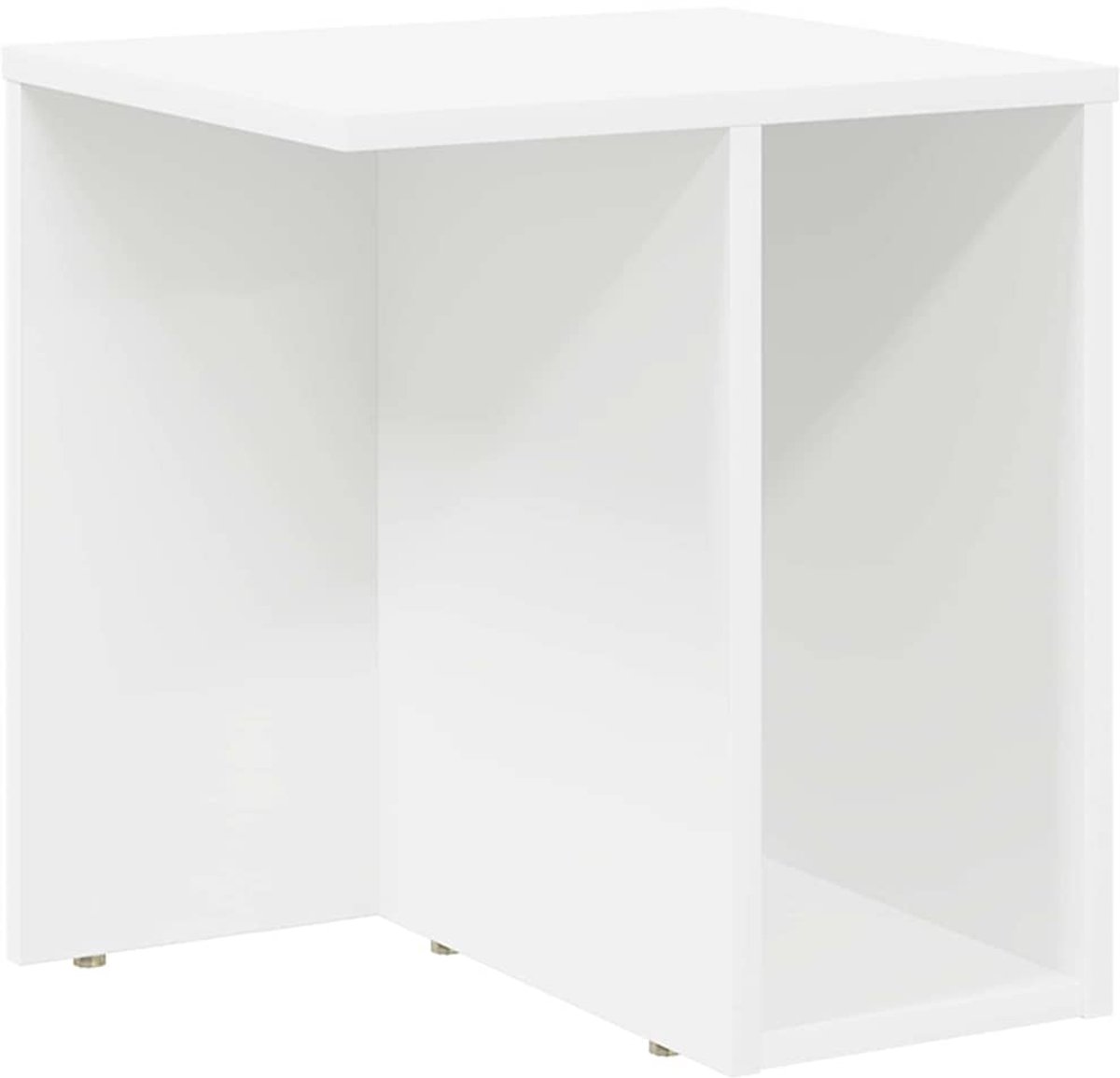 vidaXL Bijzettafel - Wit - 37 - x - 32 - x - 40 - cm - Bewerkt - hout