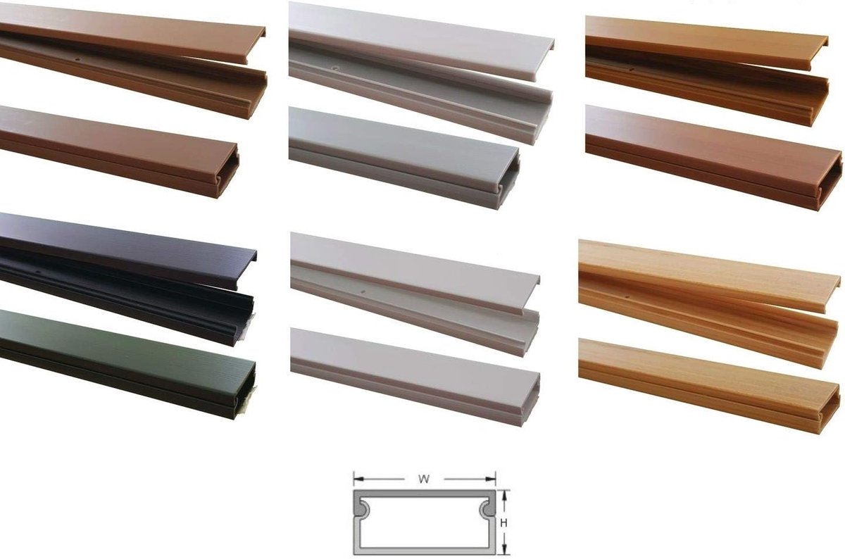 Draadbuis 25,4x11mm - 1 meter - zelfklevend - bruin