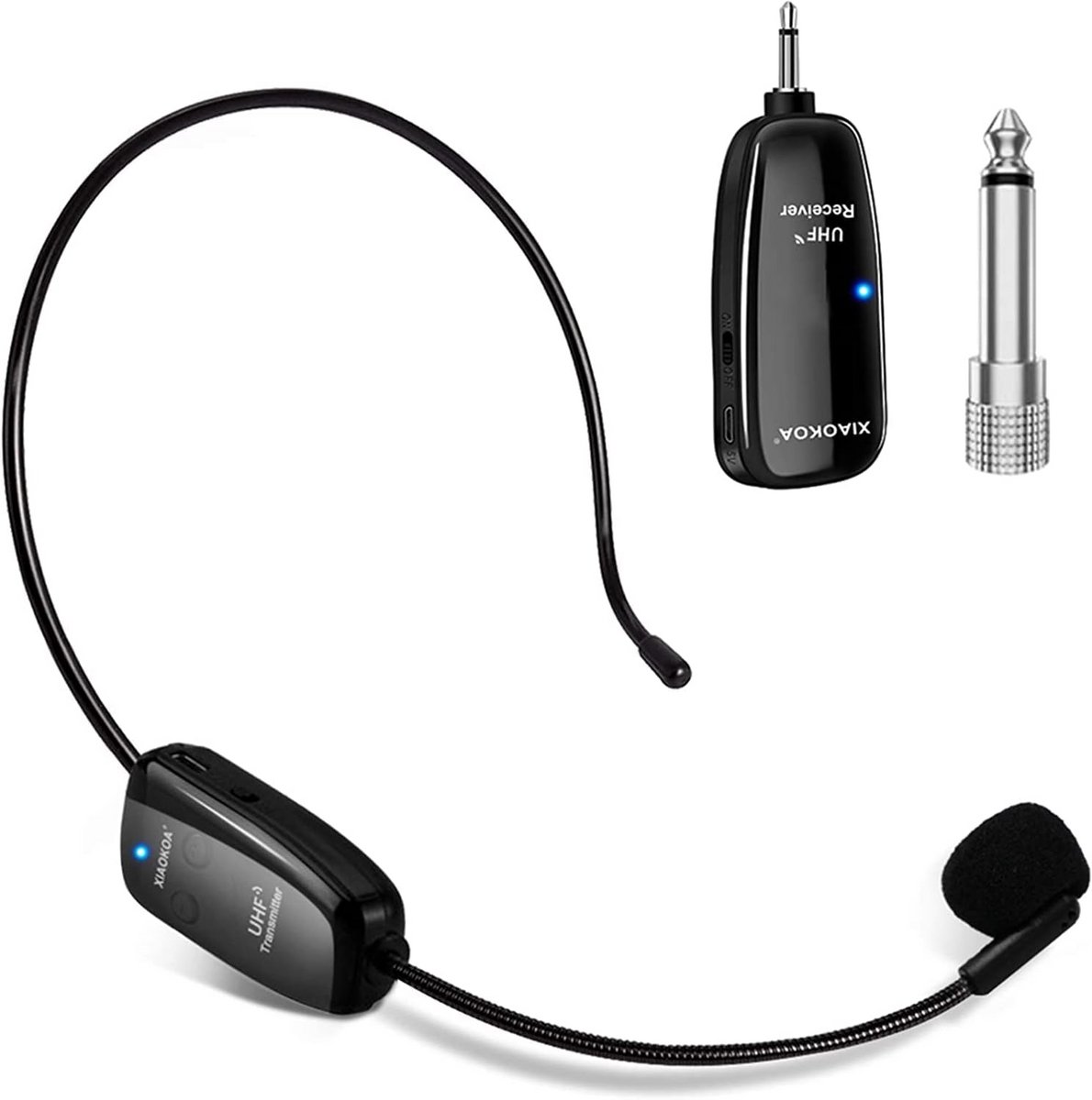 Draadloze UHF Microfoon Set - Hoofdband en Handheld 2-in-1 - 50m Bereik