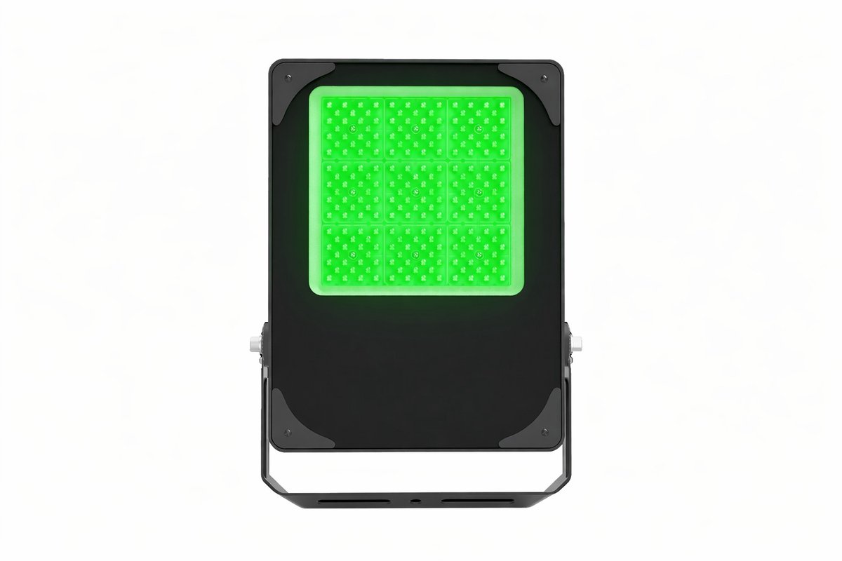LED Bouwlamp Groen 100W – IP65 Waterdicht – Buiten Schijnwerper – Beveiligingsverlichting Tuin & Bouwplaats