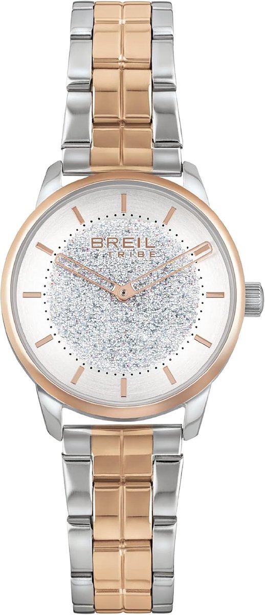 Dameshorloge Roségoud Zilver Wijzerplaat RVS Armband Trendy Metaal