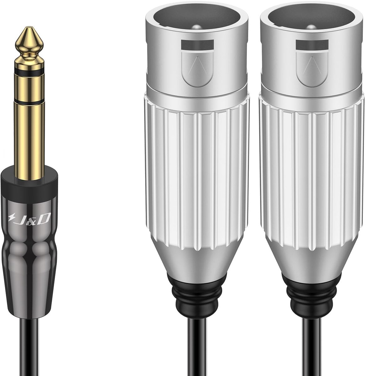 6.35mm Stereo Jack naar Dubbele XLR Y Splitter Kabel voor Mixer en Microfoon