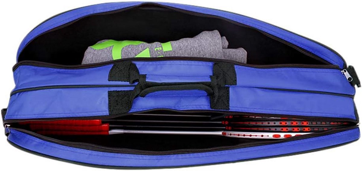 Waterdichte Sporttas voor 6 Rackets: Badminton, Tennis en Squash Rackettas met Schoenenvak
