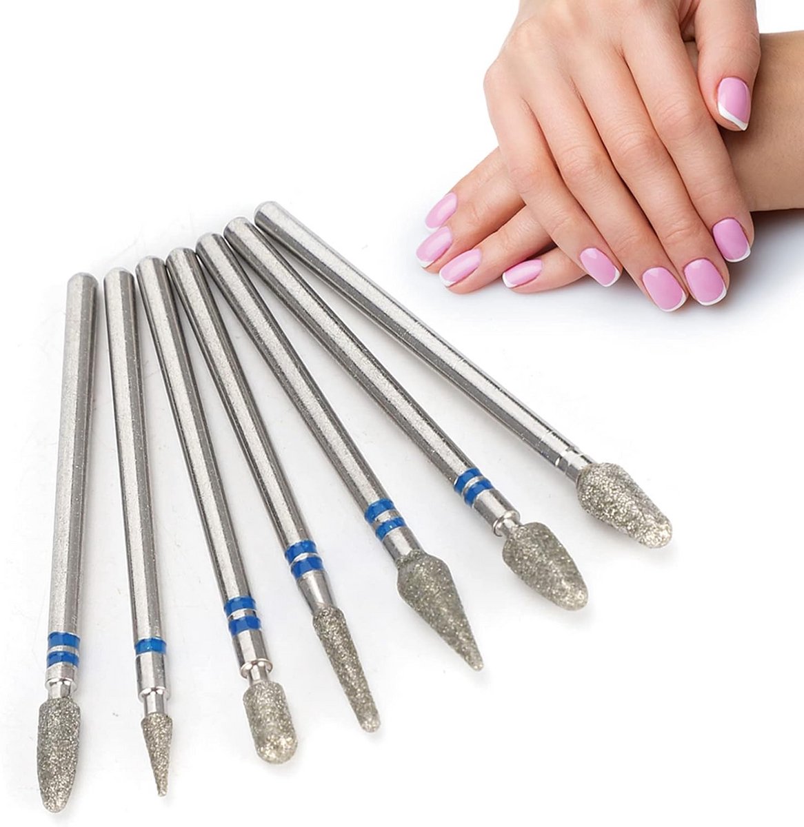 Manicure Bladets voor Nagelfrezen & Slijpgereedschappen - Diamantzand Opzetstuk voor Professioneel Gebruik