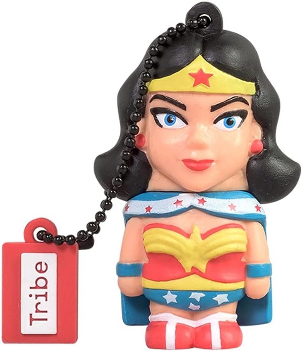 Wonder Woman 16GB USB Stick - 3D Rubber Flash Drive met Sleutelhanger