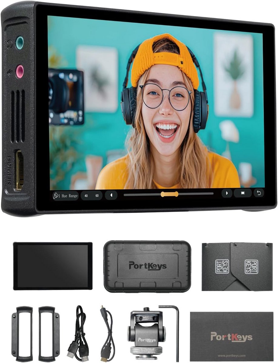 5,4" Touchscreen Cameramonitor met 800 Nits en Full HD voor DSLR en Mirrorless Camera