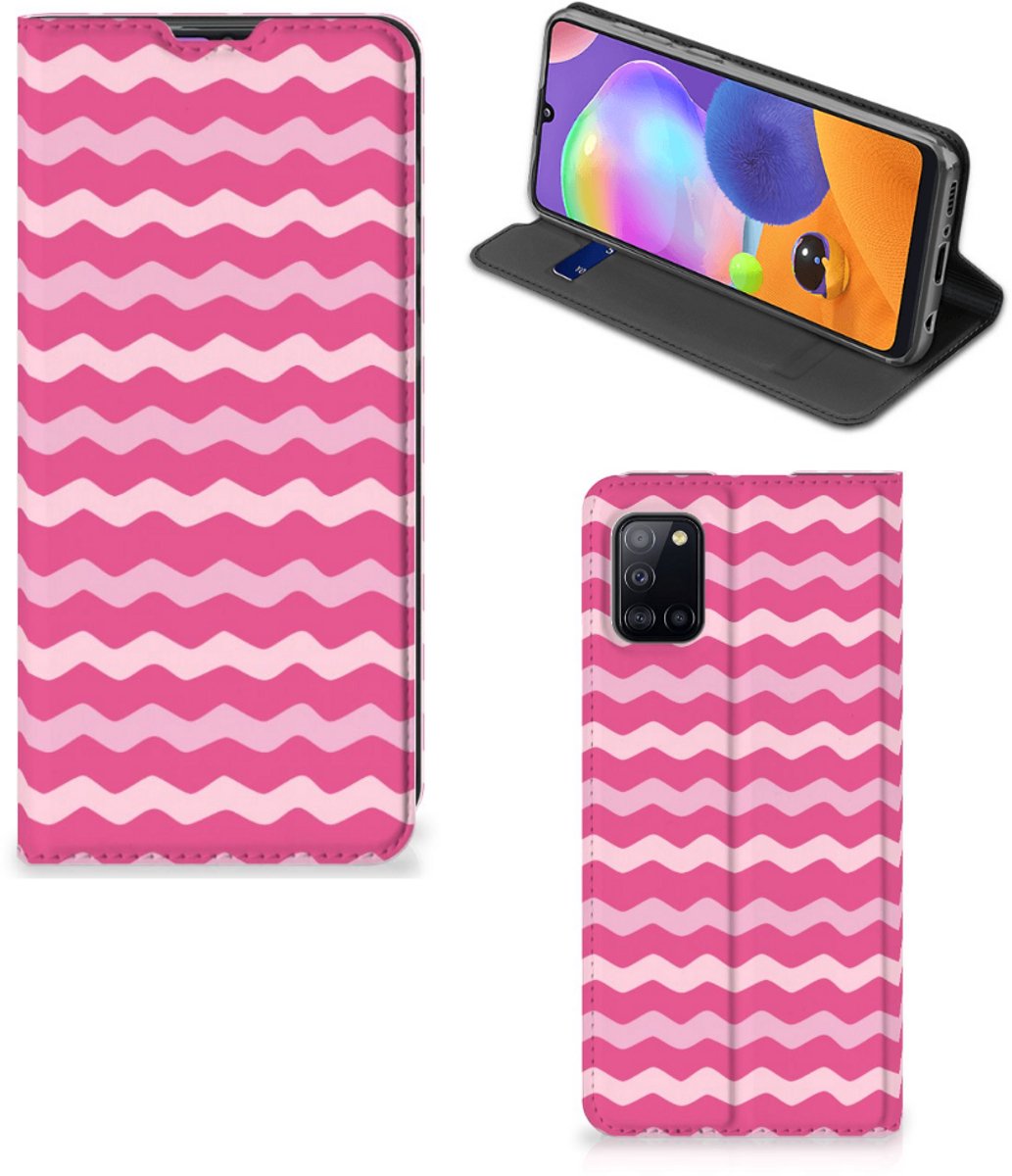 Samsung Galaxy A31 Hoesje met Magneet Waves Pink
