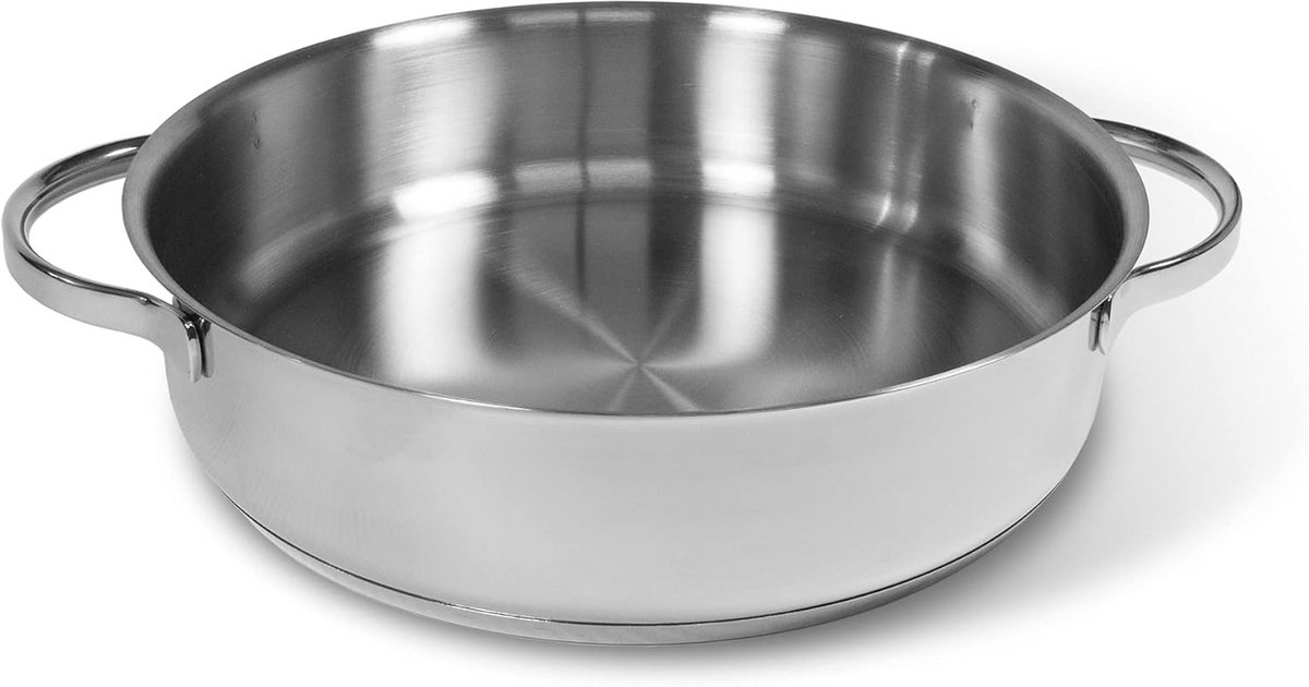 Roestvrijstalen kookpan 24 cm met inductiebodem voor alle warmtebronnen