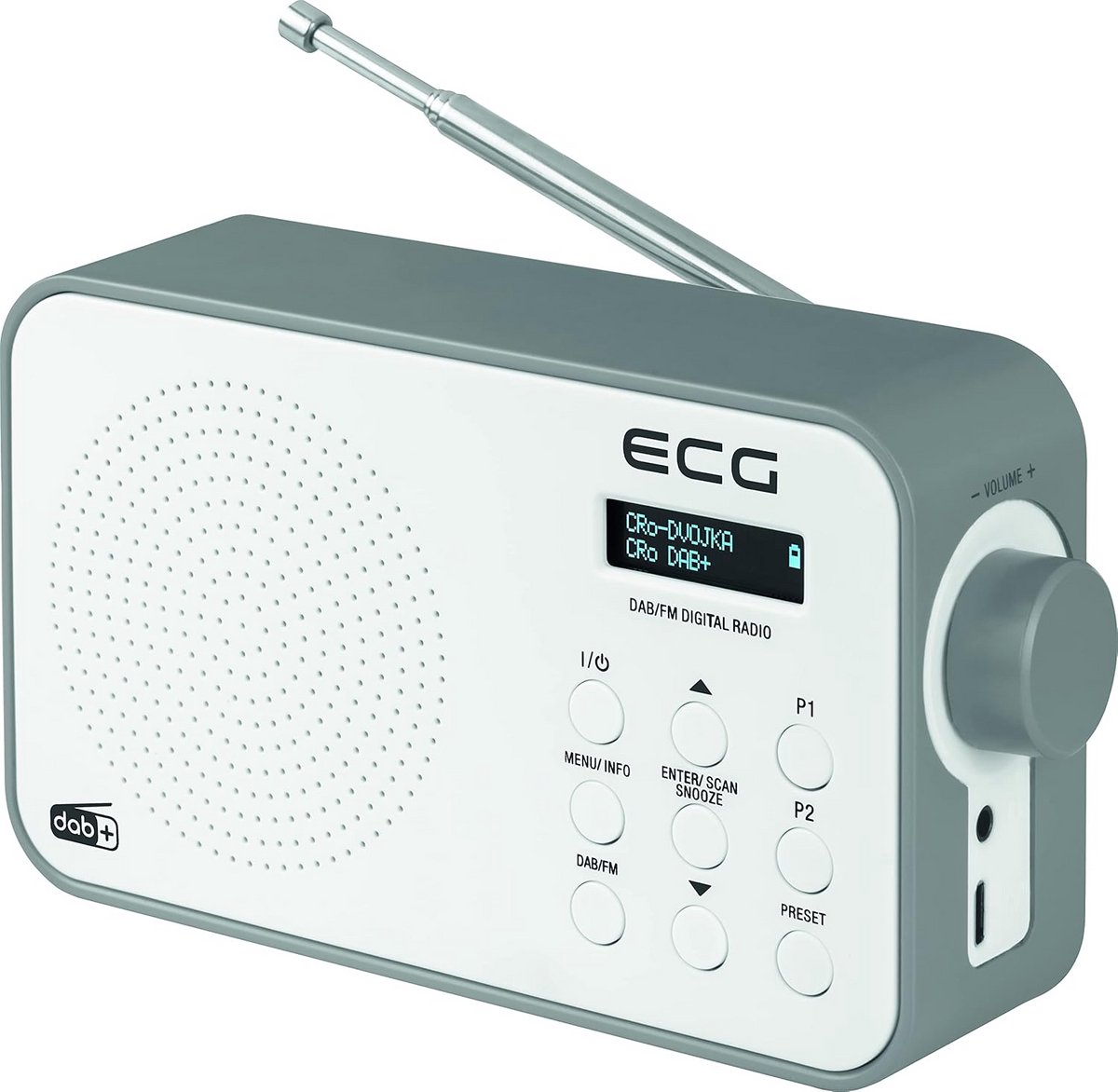 DAB+/FM Radio met Alarmfunctie en USB-C Oplader