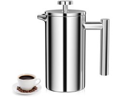Roestvrijstalen French Press koffiezetapparaat 350 ml, ideaal voor thuis en onderweg