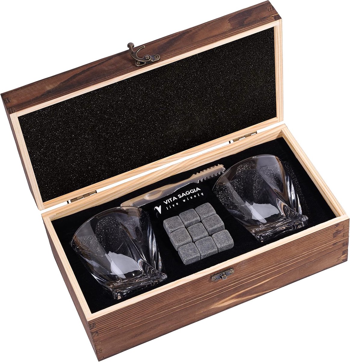 Luxe Whisky Glass Set met 9 Koelstenen en Accessoires