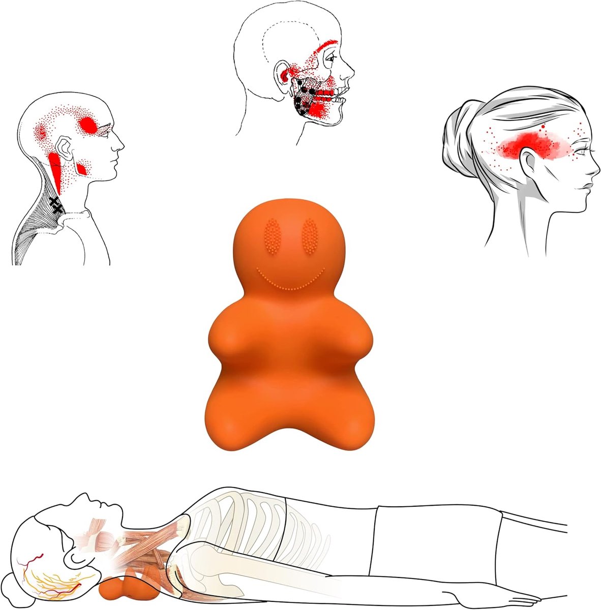 Occipital Release Tool - Nek, Trigger Point & Acupressuur Massager Bal voor Diep Weefsel