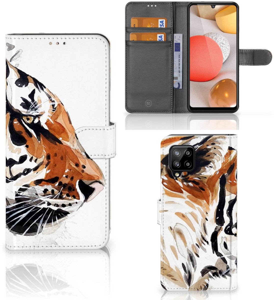 Hoesje Samsung Galaxy A42 5G Watercolor Tiger
