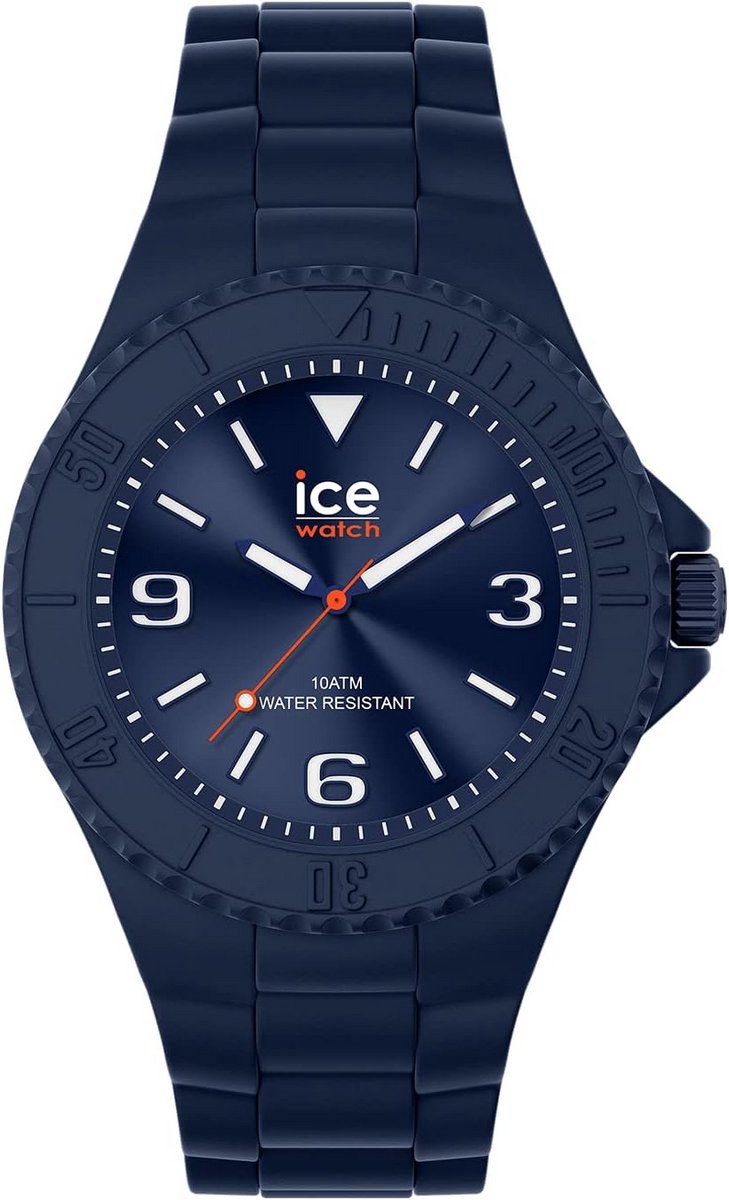 Donkerblauwe Herenhorloge met Silicone Strap - Stijlvolle en Trendy Kijker