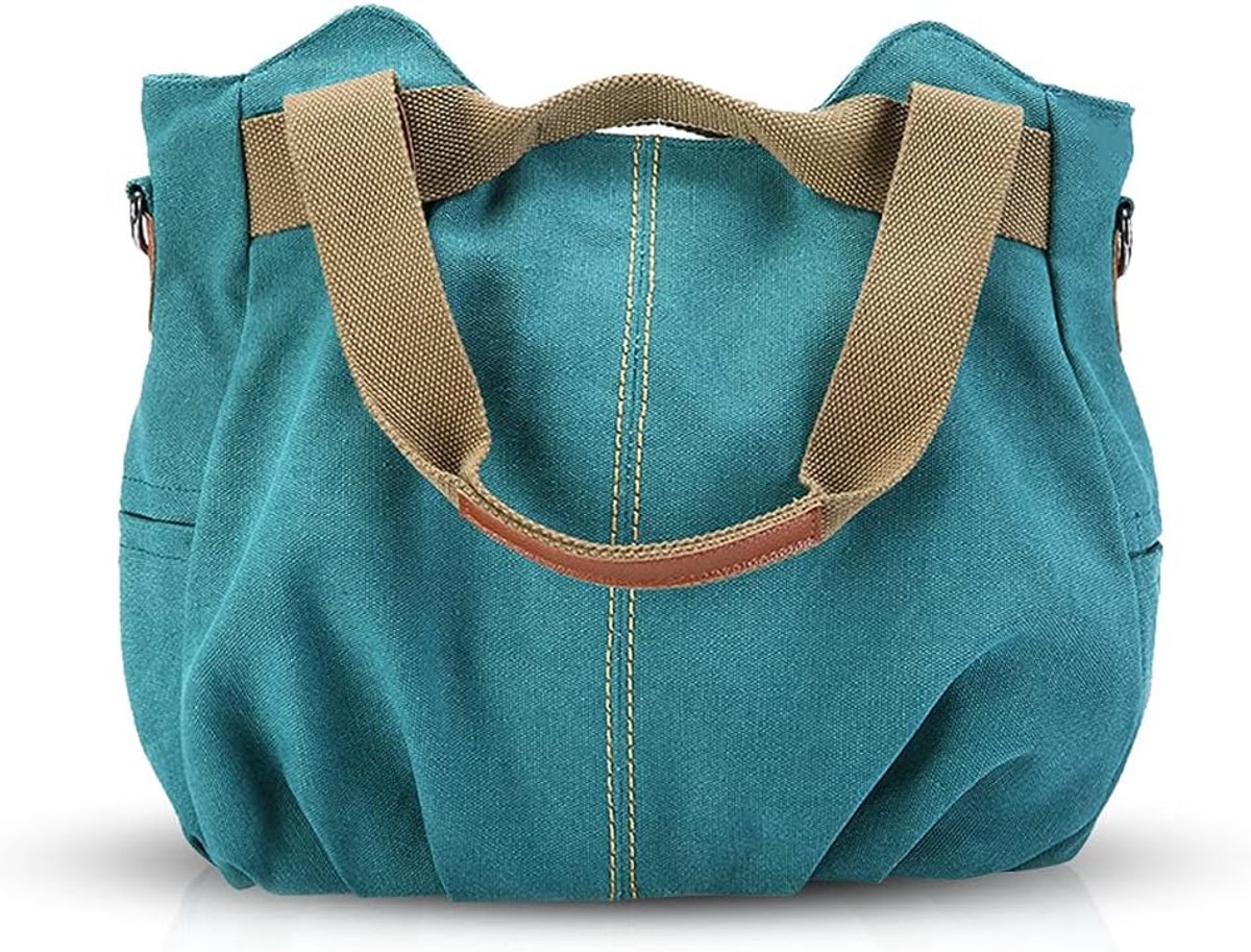 Canvas handtas voor dames - schoudertas, hobo-tas, damestas