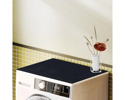 Antislip Wasmachinebeschermer - Zwarte Wasmachinehoes, 60 x 60 cm, Op Maat Snijbaar voor Wasmachine of Droger