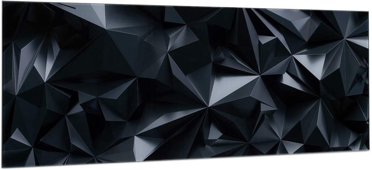 Magnetisch glas memobord 80 x 30 cm - Darkstereoscopic design met magneten en marker magneetbord 60x90