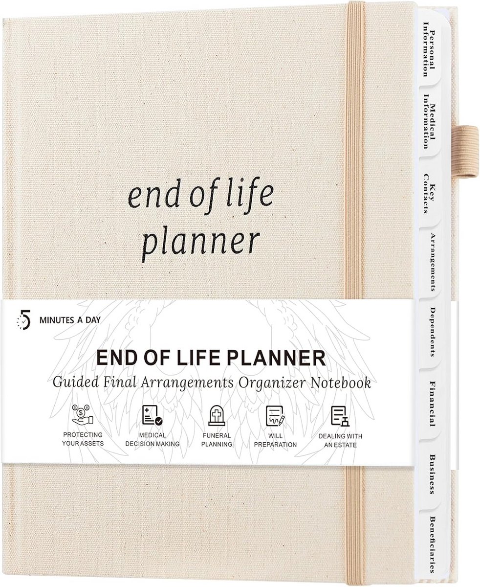 Einde van het Leven Planner - Begeleide Estate Planning Organizer met Tabs voor Begrafenisplanning en Laatste Wensen