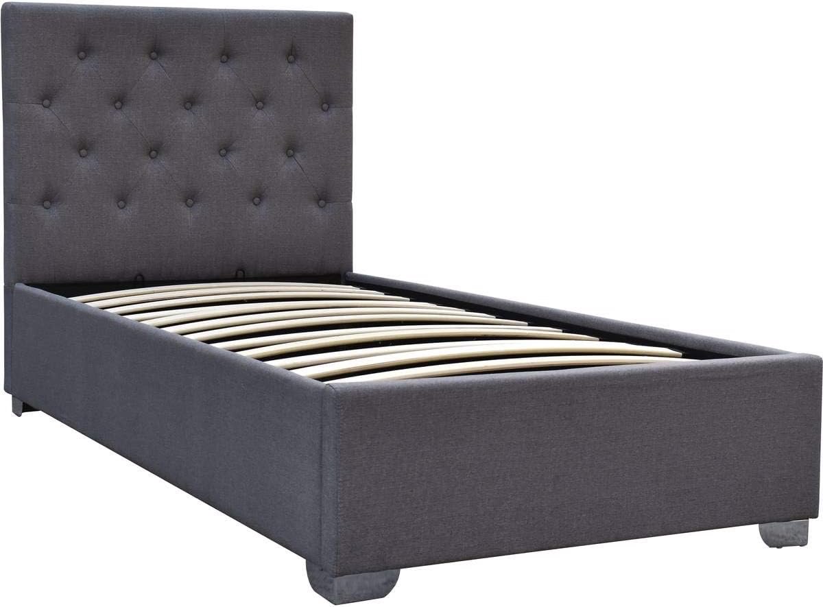 Eenpersoonsbed met Opbergruimte 90x190 cm - Grijs