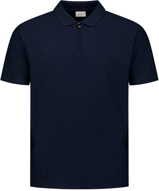 Jacquard polo met rits