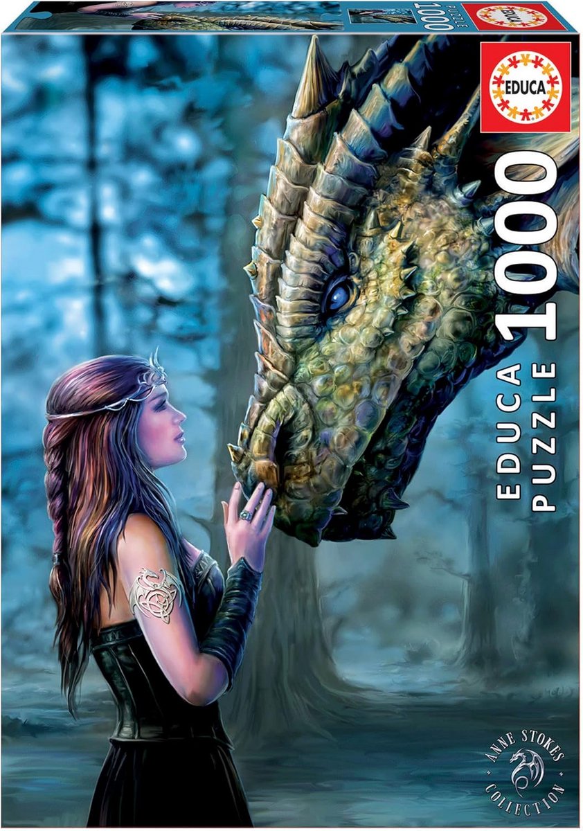 Fantastische 1000 Stukjes Puzzel van Anne Stokes: Een Betoverende Wereld in Jigsaw Formaat