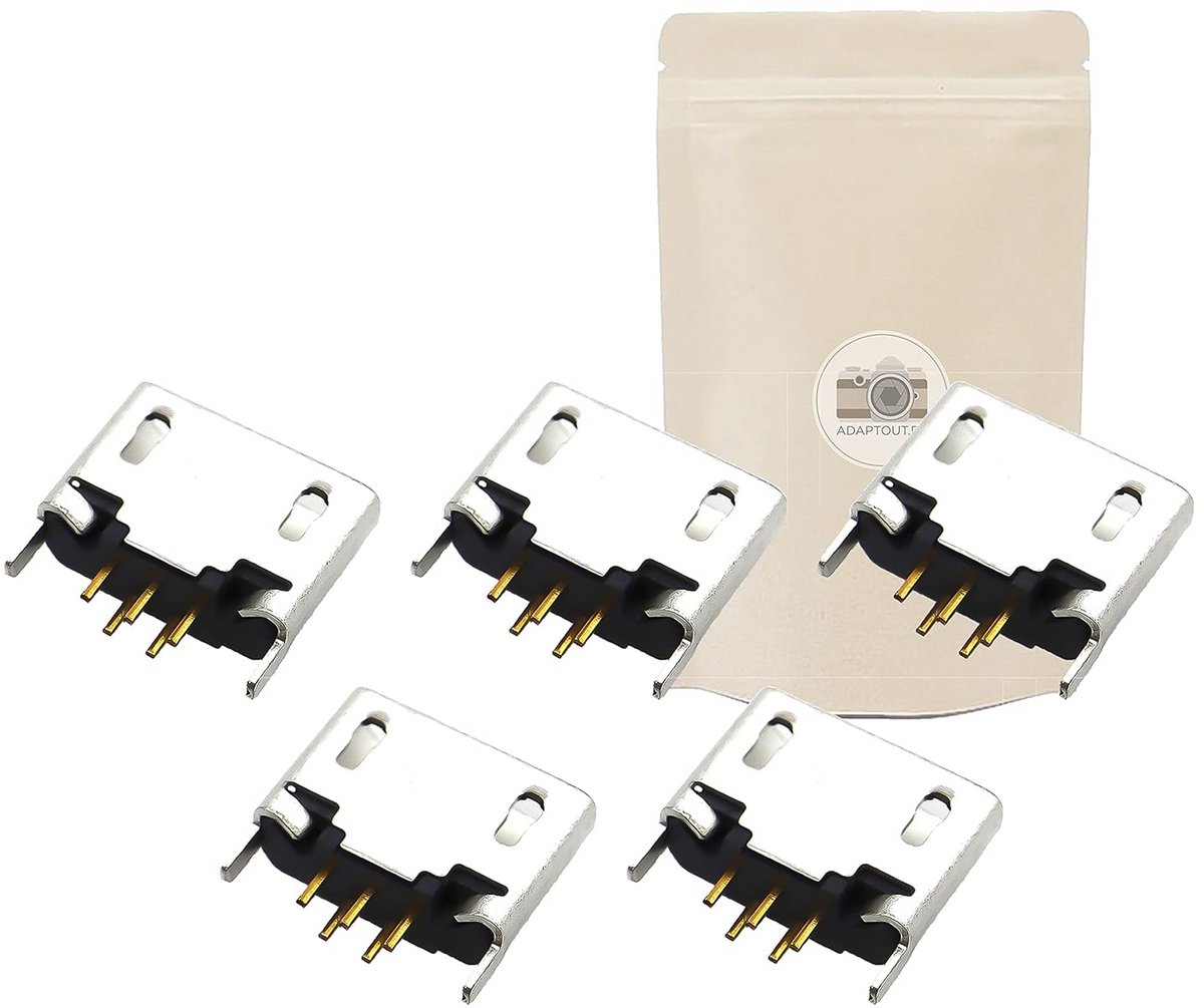 Micro USB 2.0 Vrouwelijke PCB Soldeerbord 5-pins Oplader Reserveonderdeel