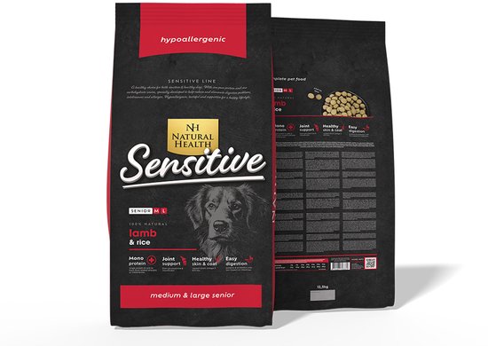 Natural Health hondenvoer Senior Lam 12,5 kg - Hond