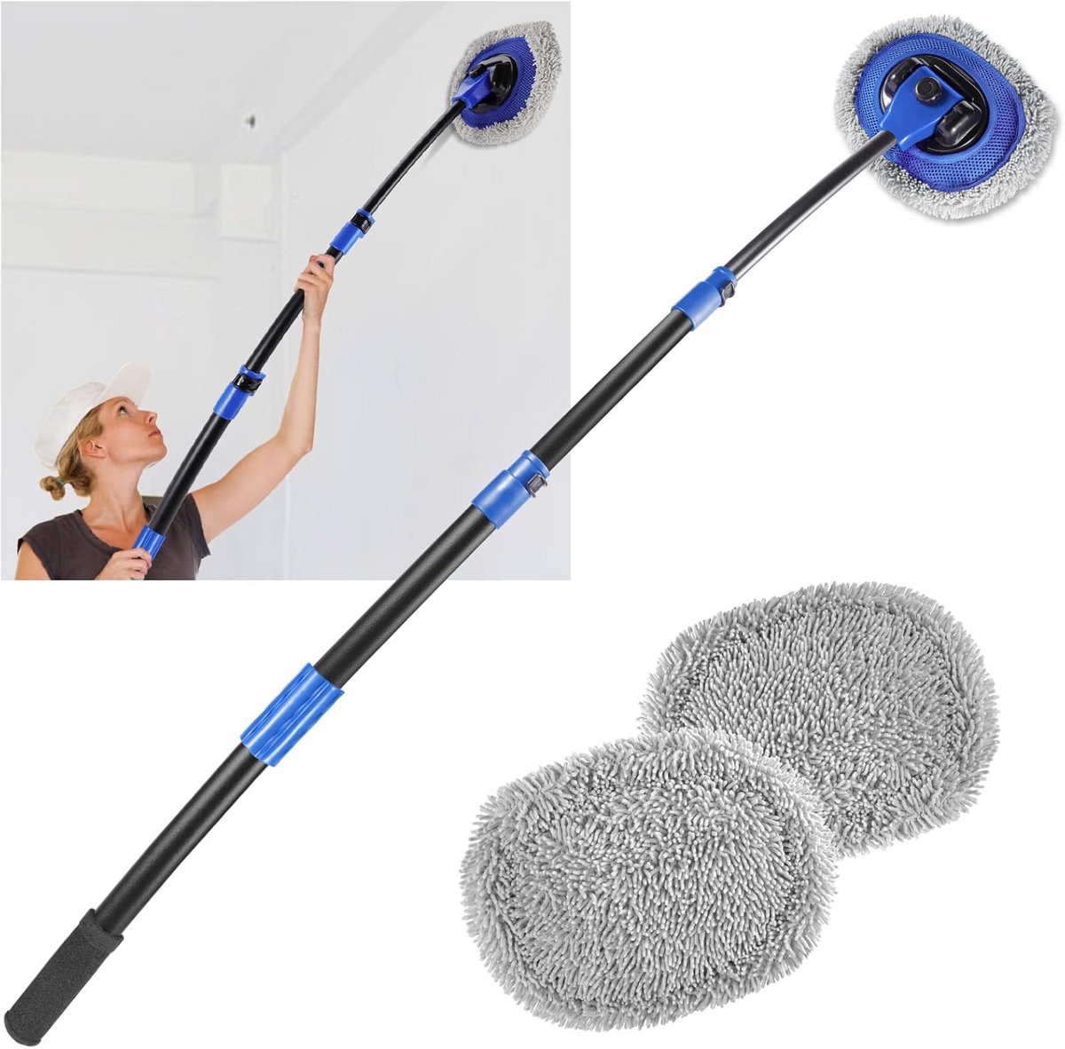 Wandreiniger met lang handvat voor een schoon interieur