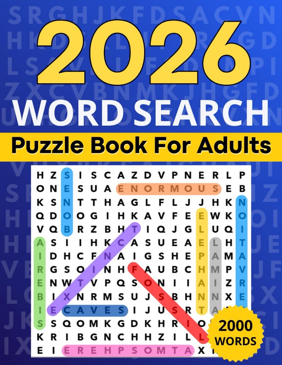 Grote Letterwoordenzoekboek Voor Volwassenen - 100 Thema Puzzels Met 2000 Nieuwe Woorden