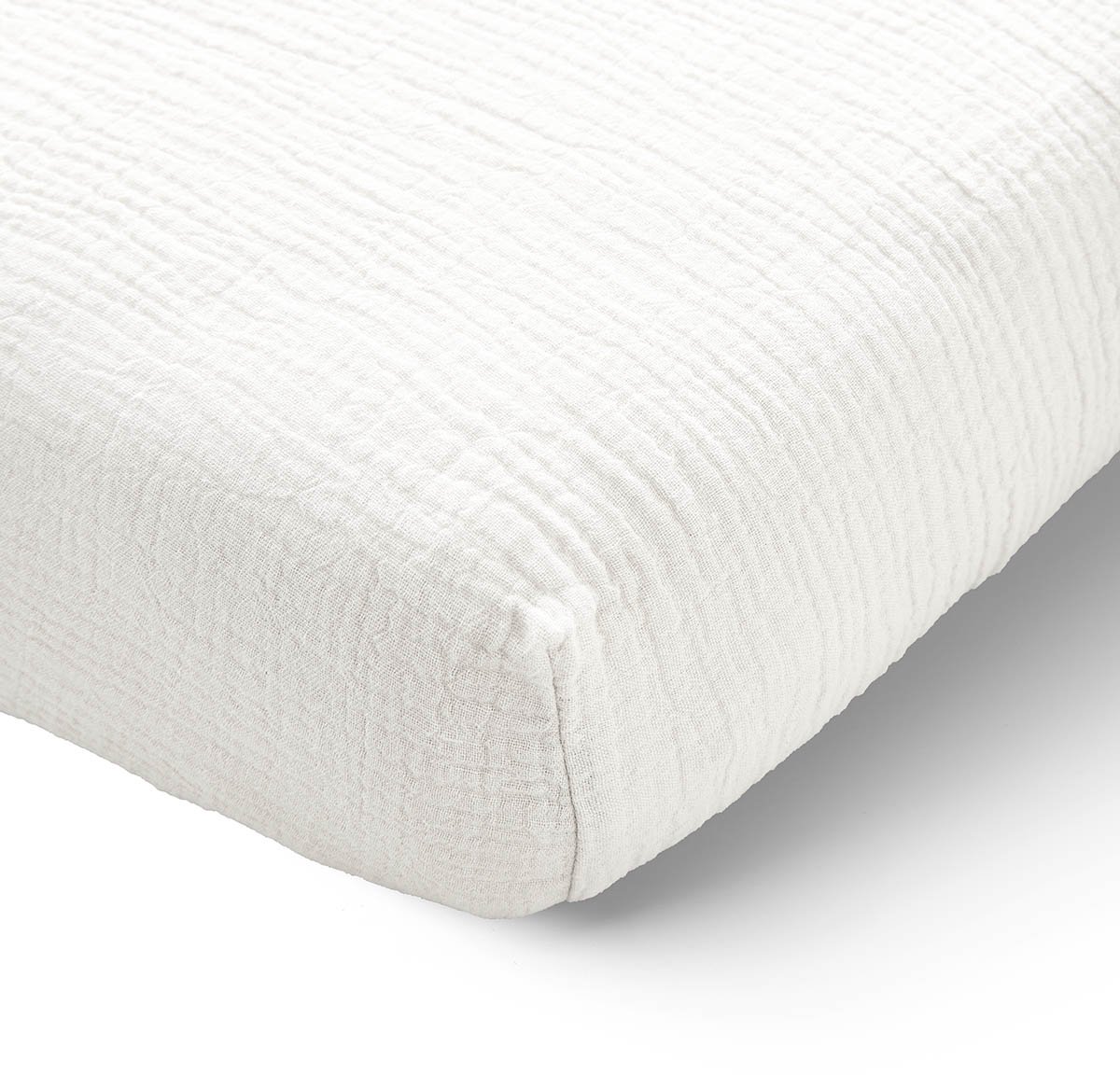 Petite Amélie Hoeslaken 80x160 cm - 100% biologisch mousseline katoenen - Wit