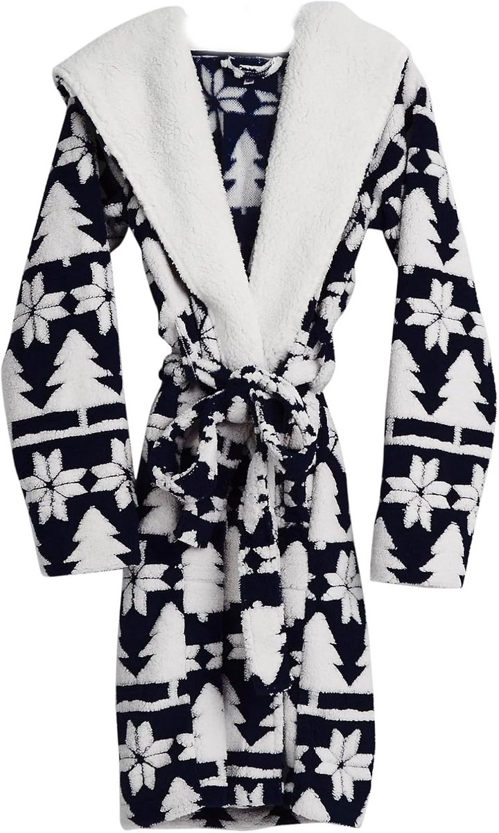 Dames Plush Fleece Badjas - Katoenen Accenten