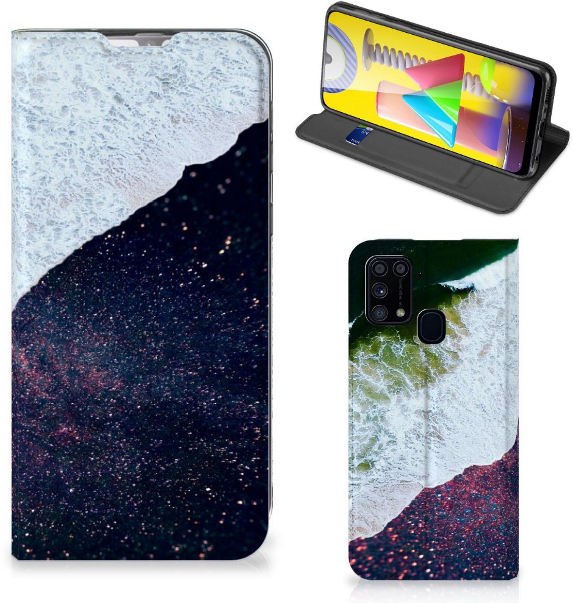 Samsung Galaxy M31 Stand Case Sea in Space