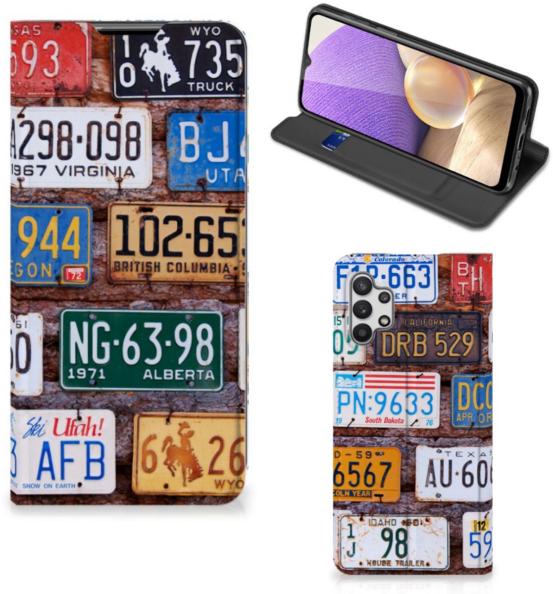 Samsung Galaxy A32 5G Stand Case Kentekenplaten