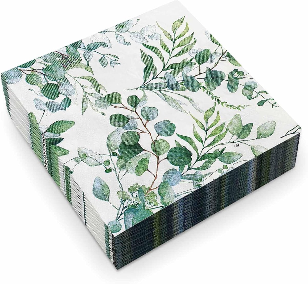 Eucalyptus Groene Servetten voor Bruiloft - 80 Stuks - 33 x 33 cm