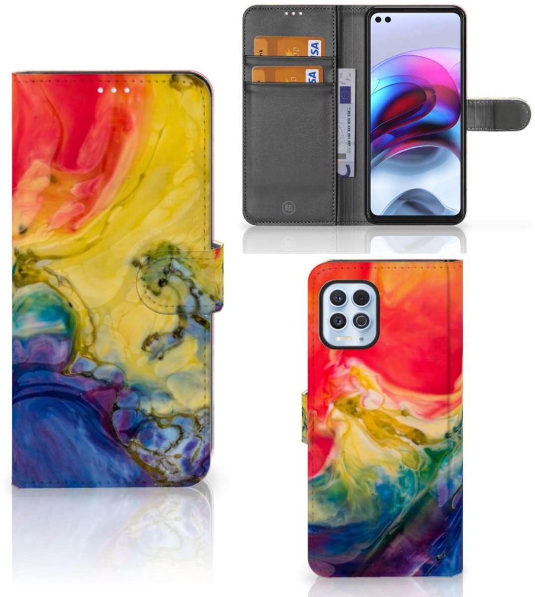 Hoesje Motorola Moto G100 Watercolor Dark