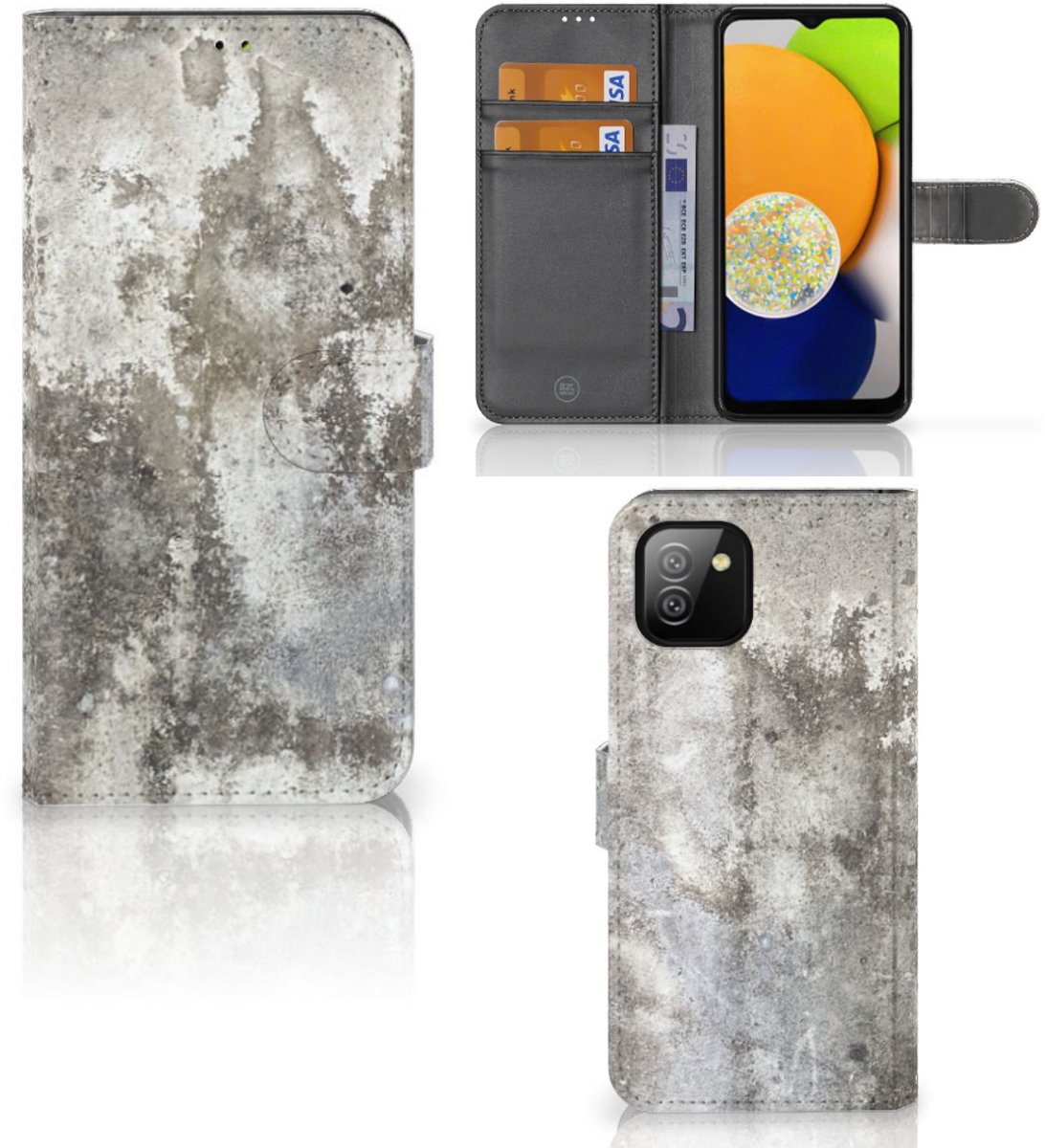 Samsung Galaxy A03 Bookcase Beton Print