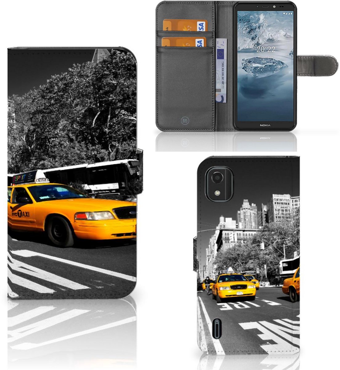 Nokia C2 2nd Edition Flip Cover New York Taxi
