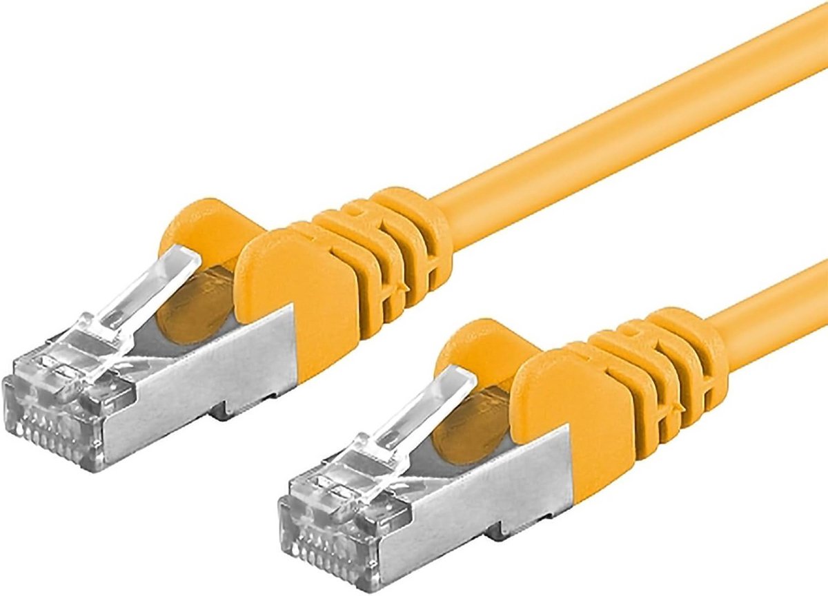 CAT6a S-FTP Patchkabel RJ45-RJ45 - 0.25 m Geel