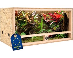 Houten Terrarium 100x50x50 cm met Ventilatie en Hygrometer - Voor Reptielen en Amfibieën