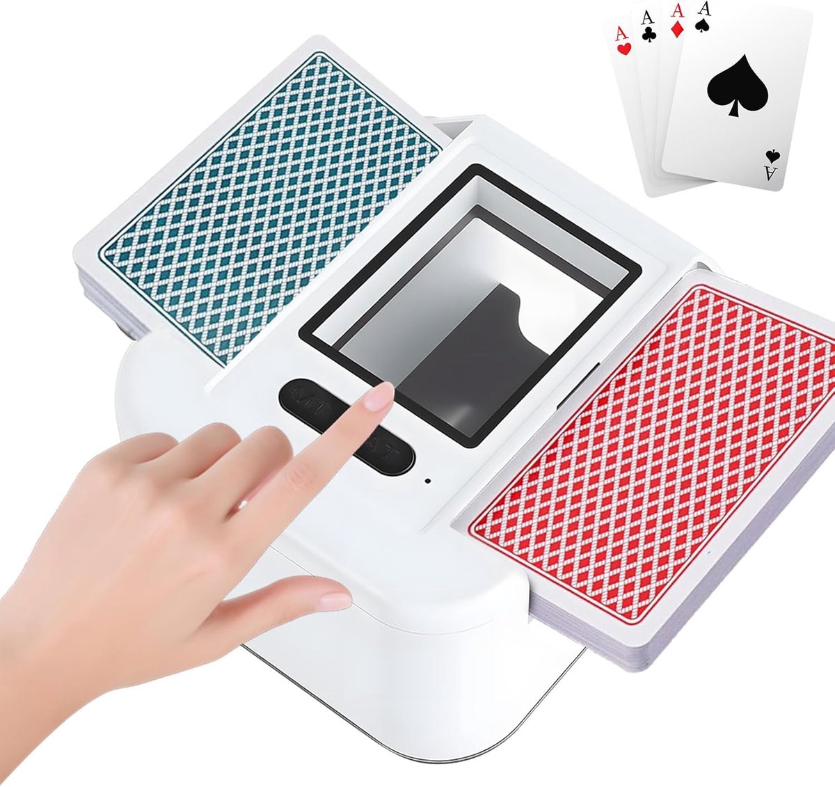 Elektrische Kaartenschudmachine voor Poker en Blackjack met One-Press Functionaliteit