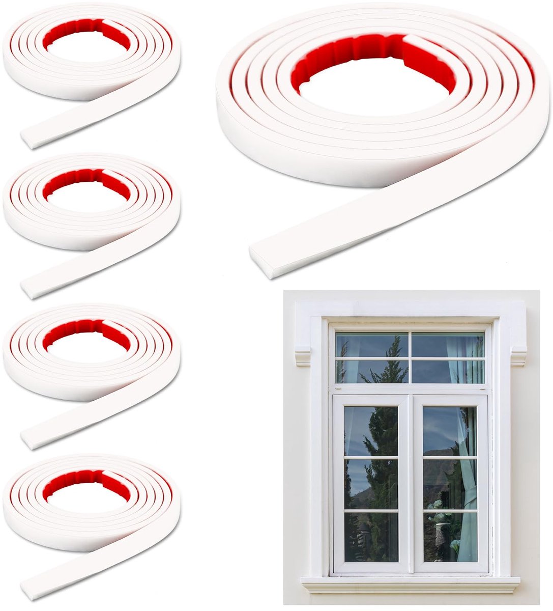 Vensterdecoratie Set - Zelfklevende Roosters - 10 Meter TPE Materialen