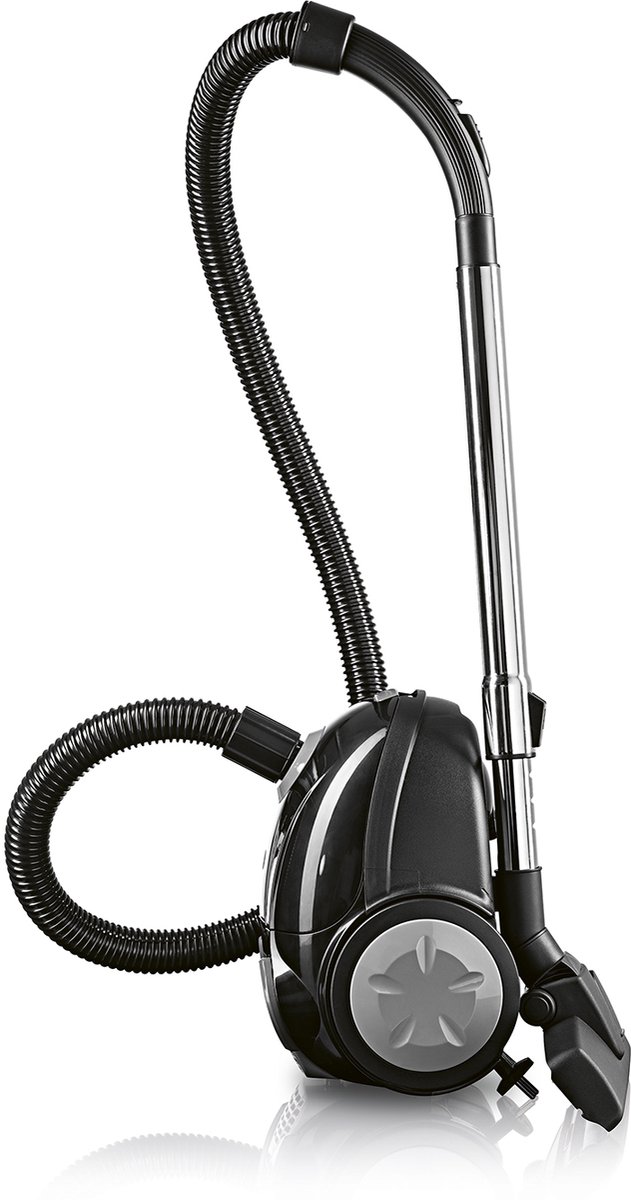 CLEANmaxx-stofzuiger 800 W 15 kPa Ultra Fusion zuigkracht met herbruikbare stofzak en 2-in-1 mondstuk, mini-meubelmondstuk en combi-opzetstuk (rood)