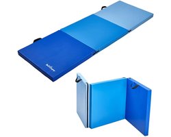 Grote Trainingsmat 180x60 cm - 5 cm Dikke, 3-voudig Opvouwbare Yogamat met Handvatten