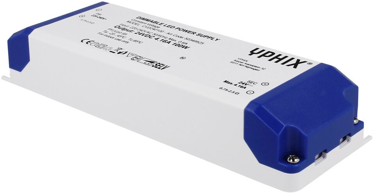 LED transformator 24V 4,16A Max. 100W dimbaar