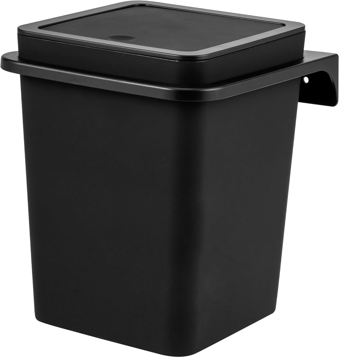 Vierkante Push-Top Afvalemmer 6 Liter met Wandmontage