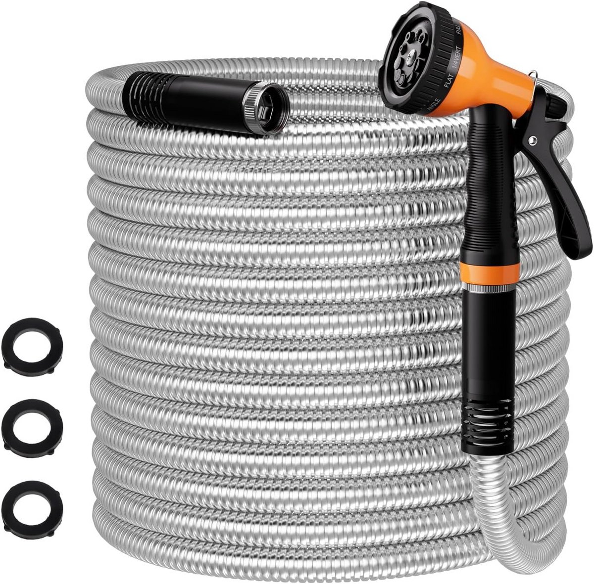 Flexibele Metalen Tuinslang 50 FT met 10 Functies Sproeikop