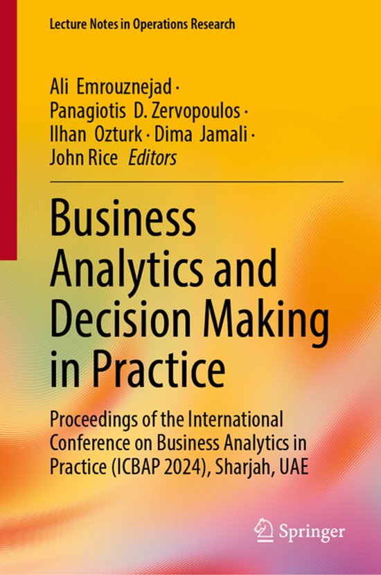 Lecture Notes in Operations Research- Business Analytics and ... - cover