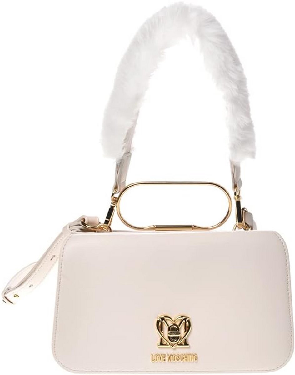 Stijlvolle Witte Schoudertas voor Dames met Turn Lock - Elegante Crossbody Tas