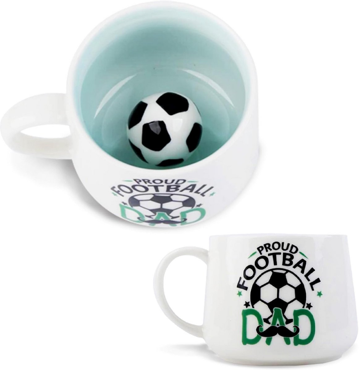 3D Voetbalmok voor Vader - Cadeau voor Verjaardag en Vaderdag