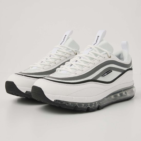 British Knights - Zion Heren Sneakers Laag - Maat 44 - Wit/Zilver/Zwart - Mannen Schoenen